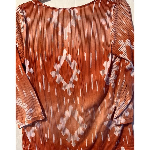 Chicos Lot of 2 Tops Blouses Spring Prints Size 2 12/14 Large - Picture 2 of 13